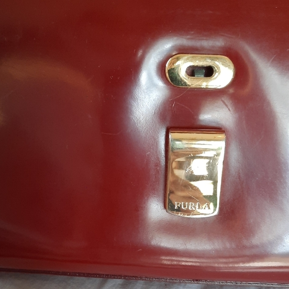 Furla Deep Red Leather Shoulder Bag - Picture 8 of 12